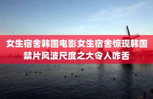 女生宿舍韩国电影女生宿舍惊现韩国禁片风波尺度之大令人咋舌