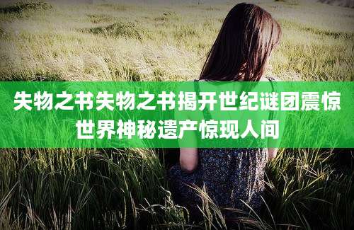 失物之书失物之书揭开世纪谜团震惊世界神秘遗产惊现人间
