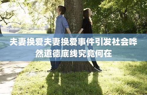 夫妻换爱夫妻换爱事件引发社会哗然道德底线究竟何在