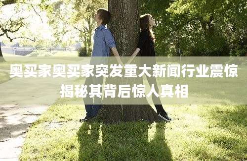 奥买家奥买家突发重大新闻行业震惊揭秘其背后惊人真相