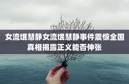 女流氓慧静女流氓慧静事件震惊全国真相揭露正义能否伸张