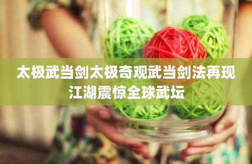 太极武当剑太极奇观武当剑法再现江湖震惊全球武坛