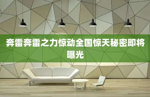 奔雷奔雷之力惊动全国惊天秘密即将曝光