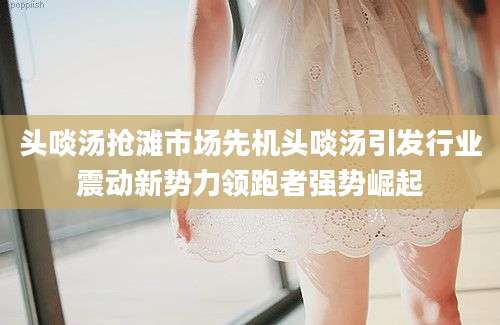 头啖汤抢滩市场先机头啖汤引发行业震动新势力领跑者强势崛起