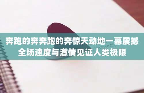 奔跑的奔奔跑的奔惊天动地一幕震撼全场速度与激情见证人类极限