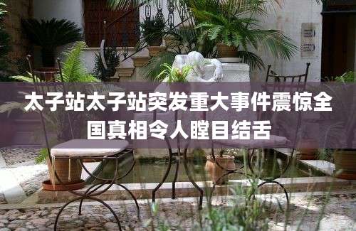 太子站太子站突发重大事件震惊全国真相令人瞠目结舌