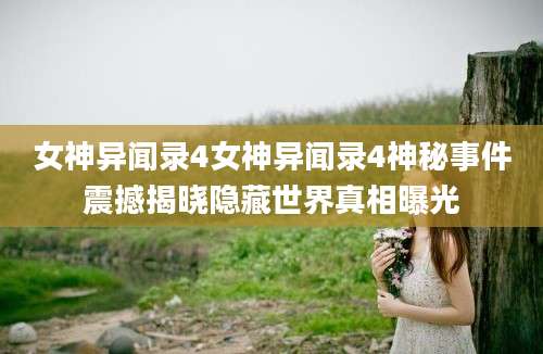 女神异闻录4女神异闻录4神秘事件震撼揭晓隐藏世界真相曝光