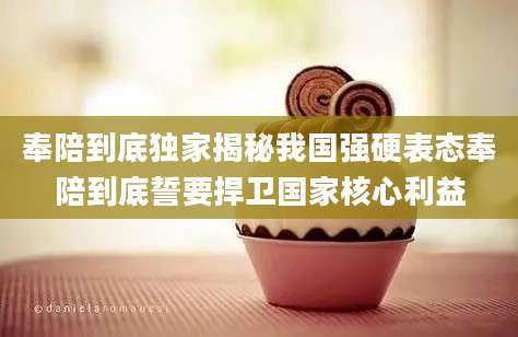 奉陪到底独家揭秘我国强硬表态奉陪到底誓要捍卫国家核心利益