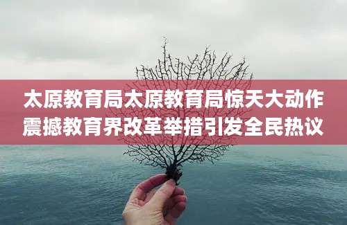 太原教育局太原教育局惊天大动作震撼教育界改革举措引发全民热议