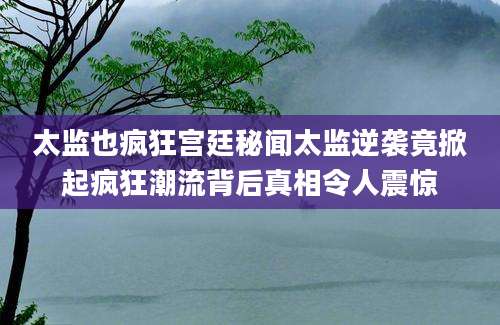 太监也疯狂宫廷秘闻太监逆袭竟掀起疯狂潮流背后真相令人震惊
