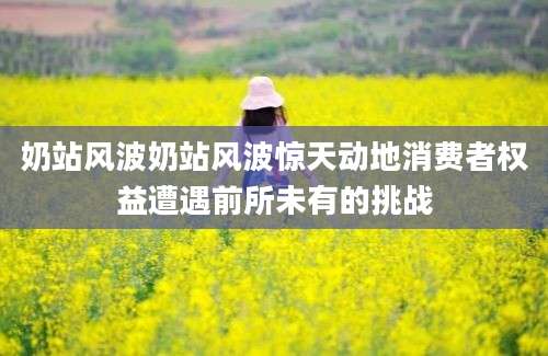 奶站风波奶站风波惊天动地消费者权益遭遇前所未有的挑战