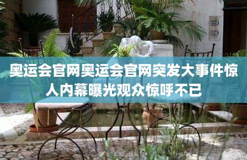 奥运会官网奥运会官网突发大事件惊人内幕曝光观众惊呼不已