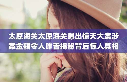 太原海关太原海关曝出惊天大案涉案金额令人咋舌揭秘背后惊人真相