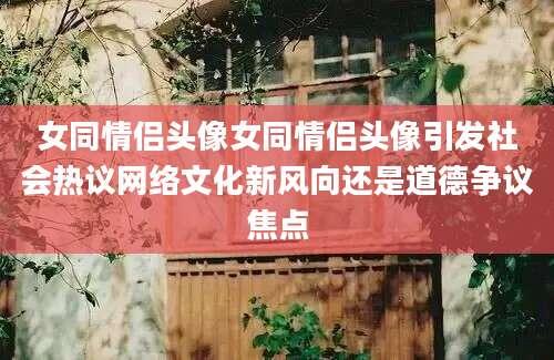 女同情侣头像女同情侣头像引发社会热议网络文化新风向还是道德争议焦点