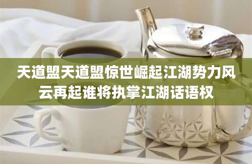 天道盟天道盟惊世崛起江湖势力风云再起谁将执掌江湖话语权