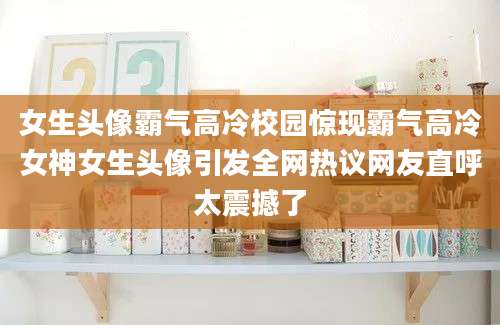 女生头像霸气高冷校园惊现霸气高冷女神女生头像引发全网热议网友直呼太震撼了