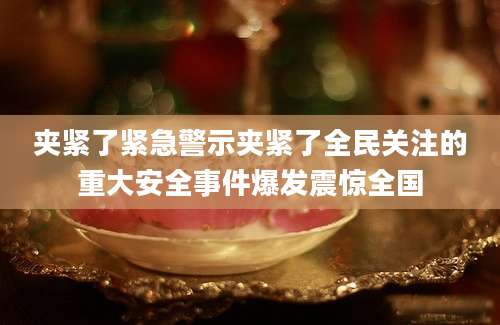 夹紧了紧急警示夹紧了全民关注的重大安全事件爆发震惊全国